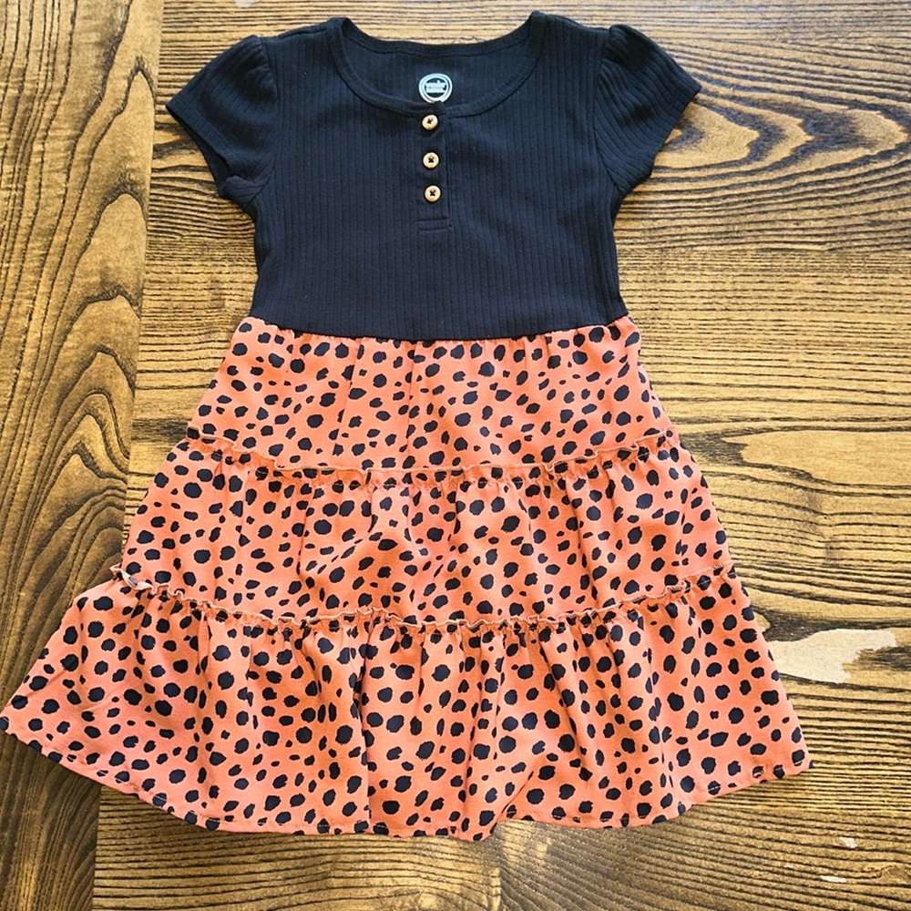 Girls Adorable Leopard Print Dress
